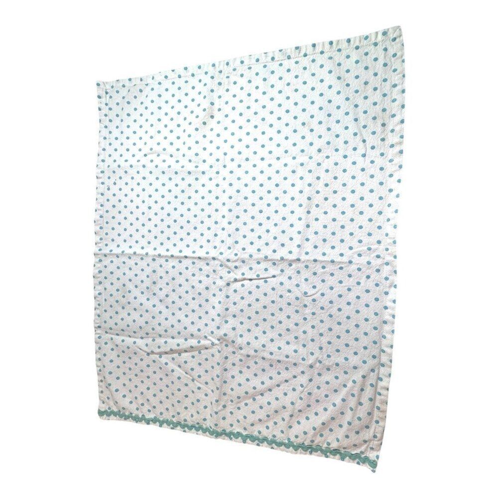 Nicole Miller Home Blue Polka Dot Kitchen Tea Towel 100% Cotton Boho Kitsch
